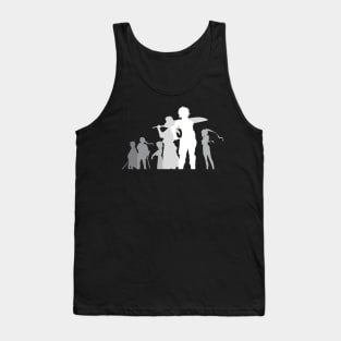 Danmachi Anime Season 4 Hestia Familia Member in White Silhouette Tank Top